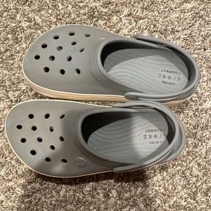 light grey iconic comfort platform CROCS